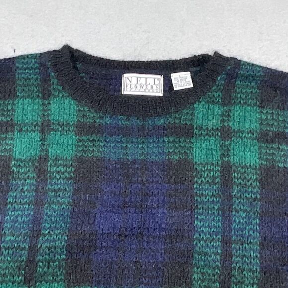 Vintage Sweater Mohair Blend Sweater Wimen Size Large‎ Blackwatch Green 1990’s - Picture 3 of 9
